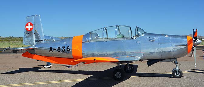 Pilatus P3-05 N836HS, Cactus Fly-in, March 7, 2015